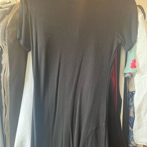 Black Ribbed Mini Dress